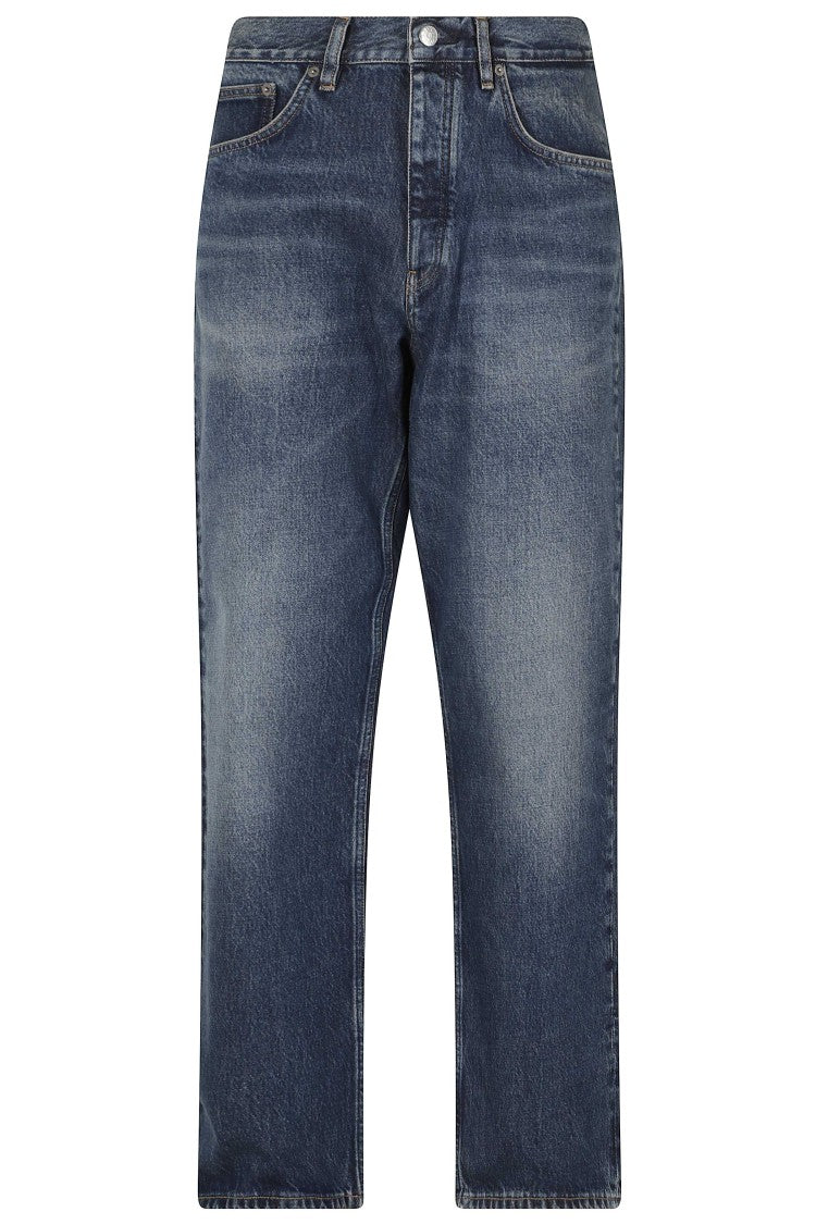 Sunflower Blue Loose-Fit Straight-Leg Cotton Jeans