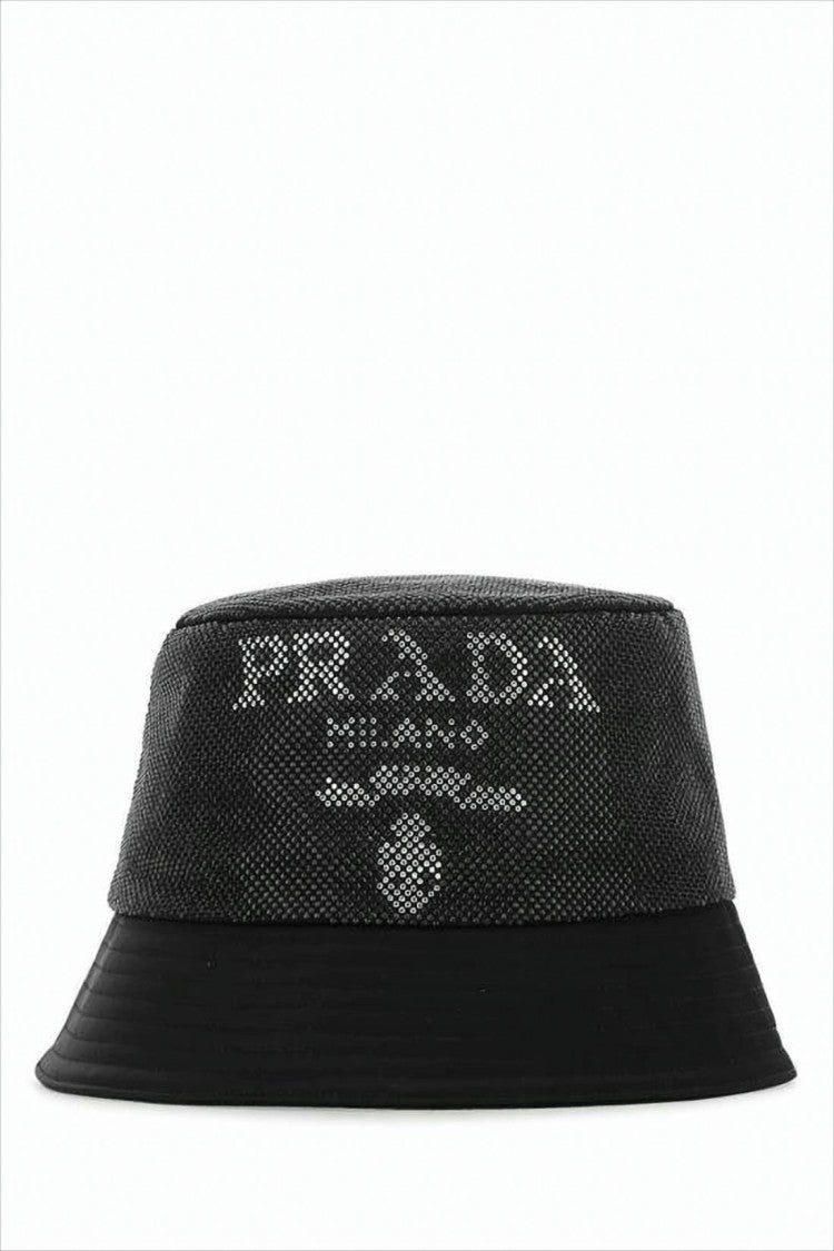 Prada Structured Textured Bucket Hat With Contrasting Brim