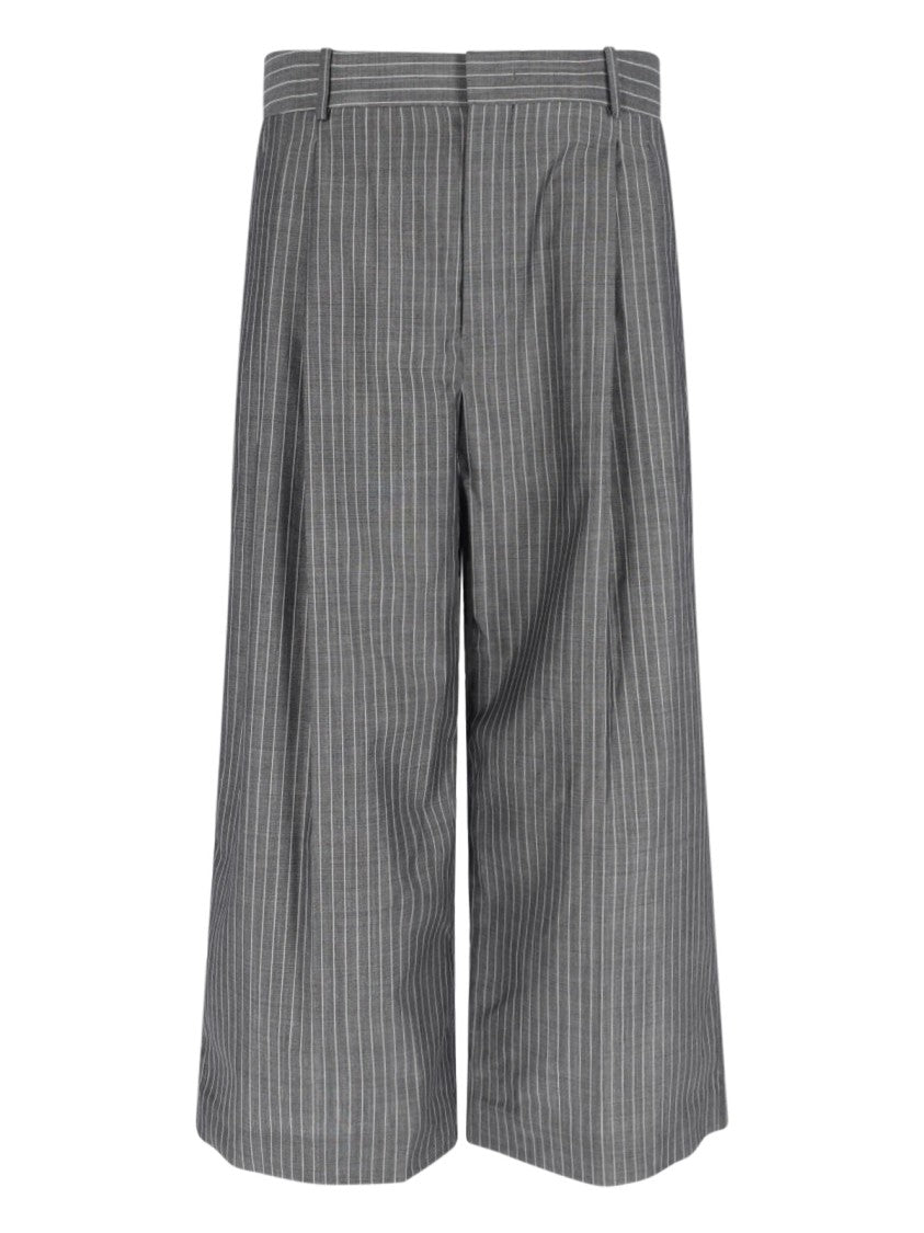 Hed Mayner Wide-Leg Trousers In Virgin Wool And Mohair Blend