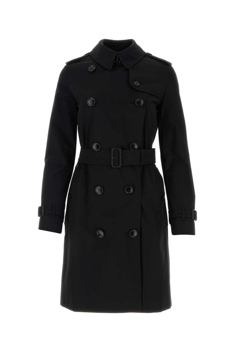 Burberry Black Gabardine Trench Coat