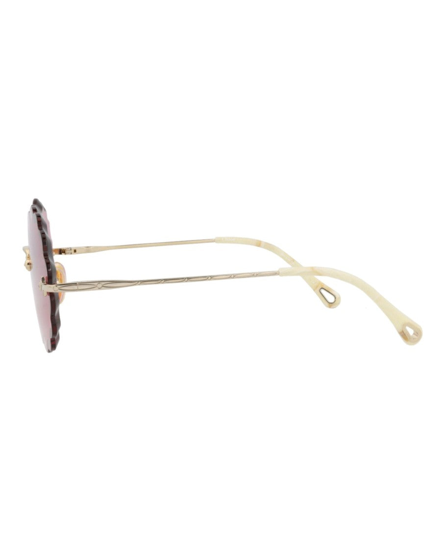 Chloé Round-Frame Metal Sunglasses