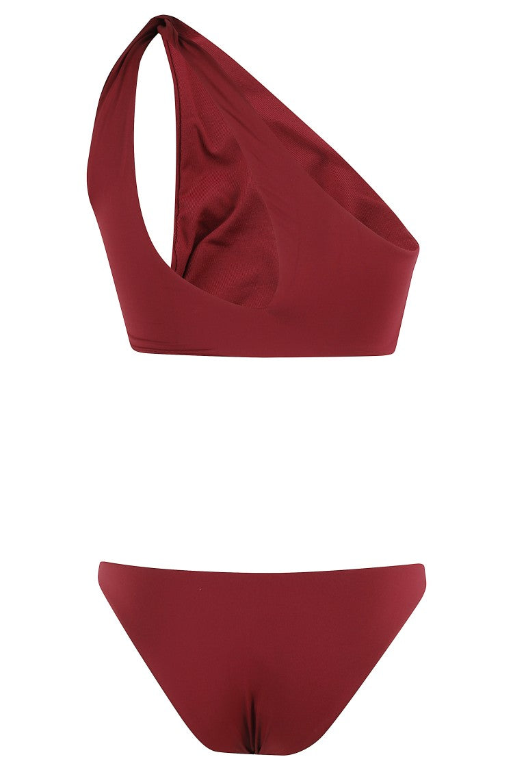Federica Tosi One-Shoulder Bikini With Knot Detail
