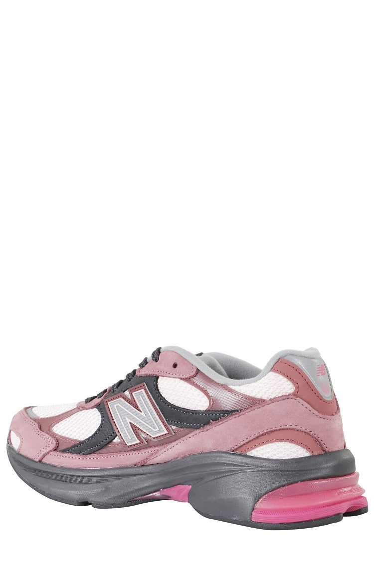 New Balance Pink 2010 Side Logo Leather Inserts Polyester Sneakers