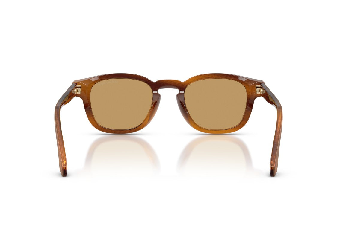 Giorgio Armani Brown 0Ar8254u Translucent Acetate Square Sunglasses