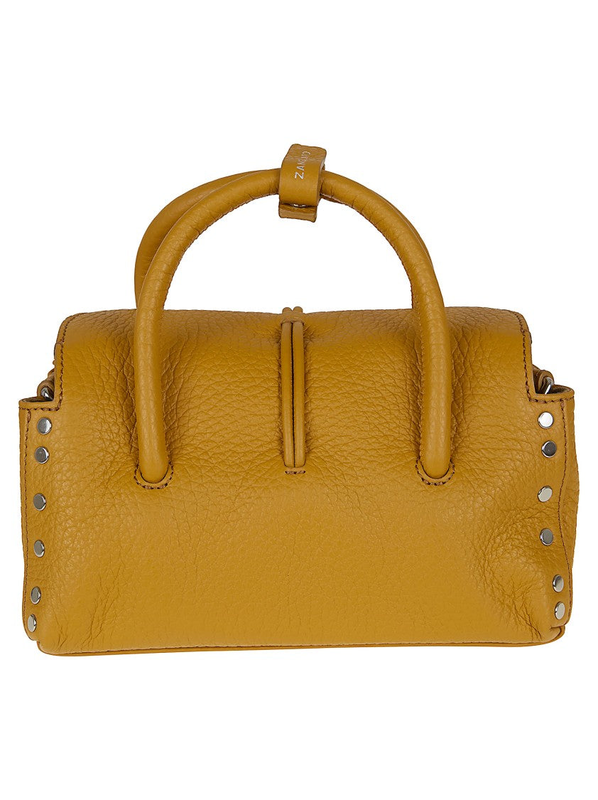 Zanellato Structured Mustard Yellow Leather Shoulder Bag