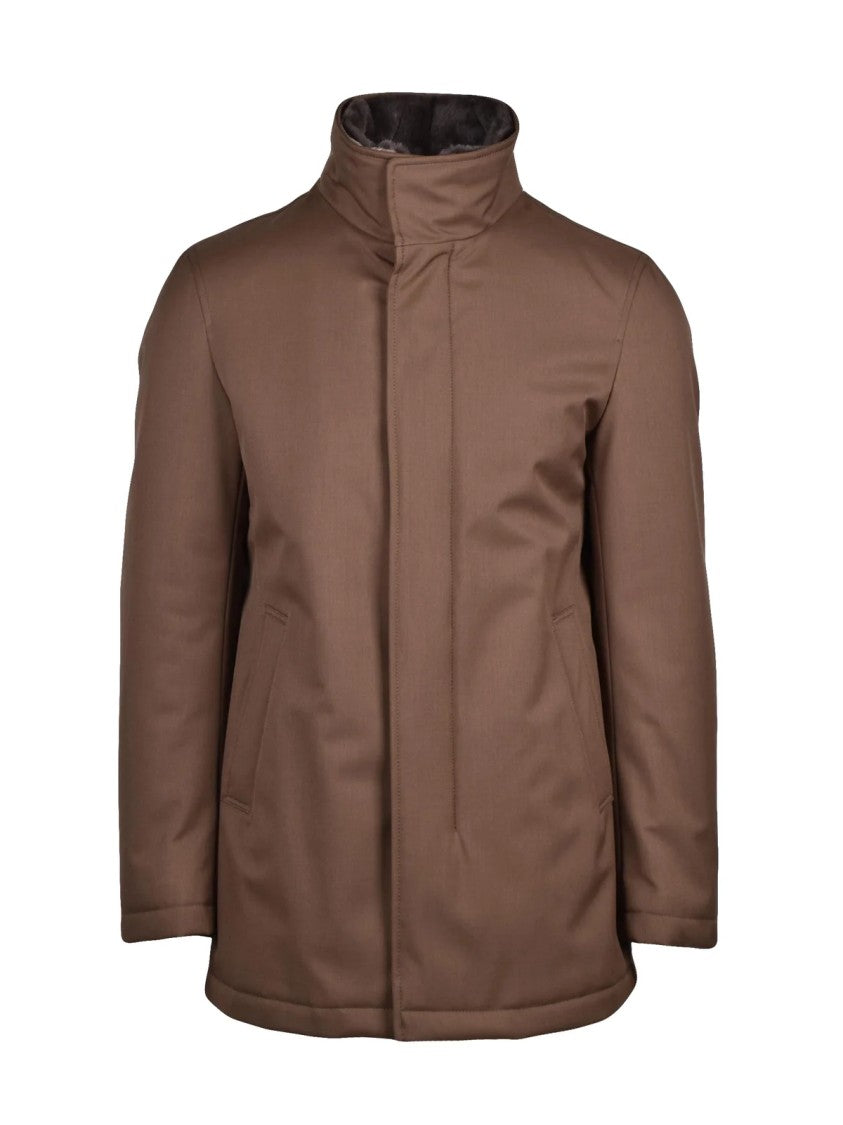 Herno Parka With Refined Fur Collar And Down Fill