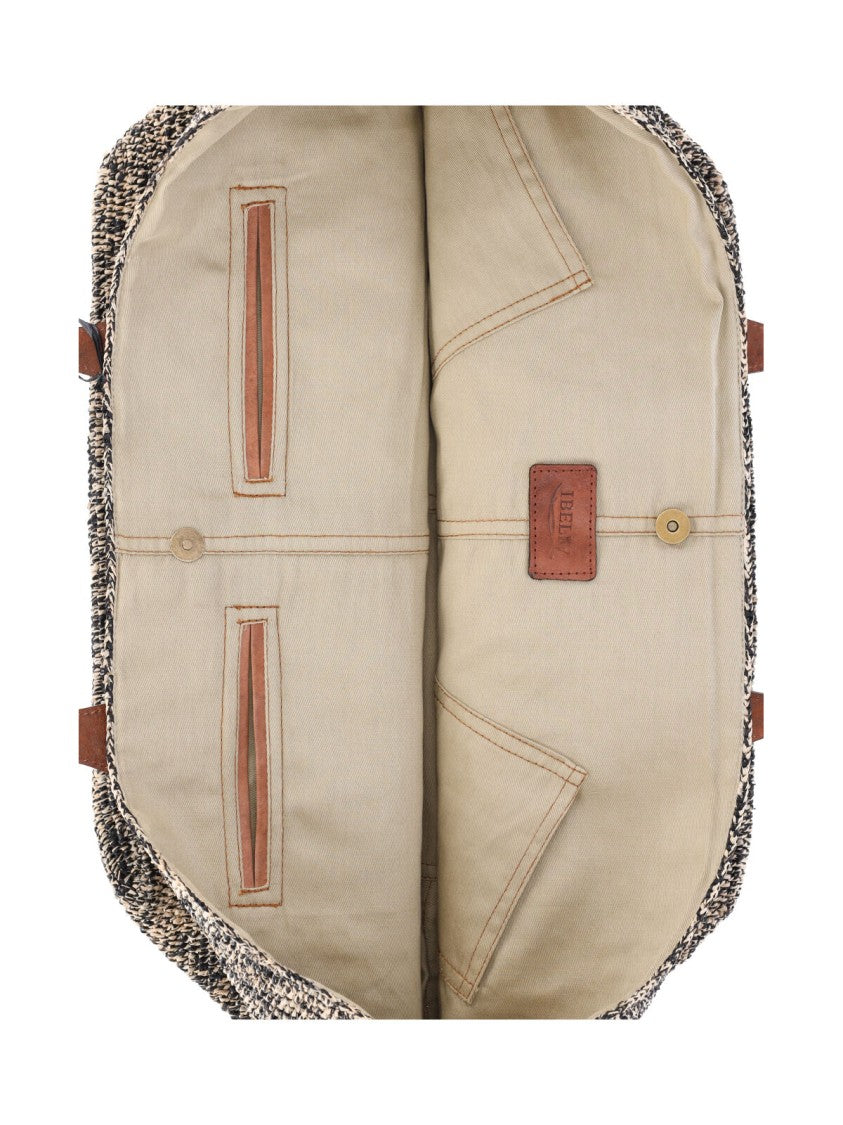 Ibeliv Multicolor Rio Woven Raffia Leather Tote