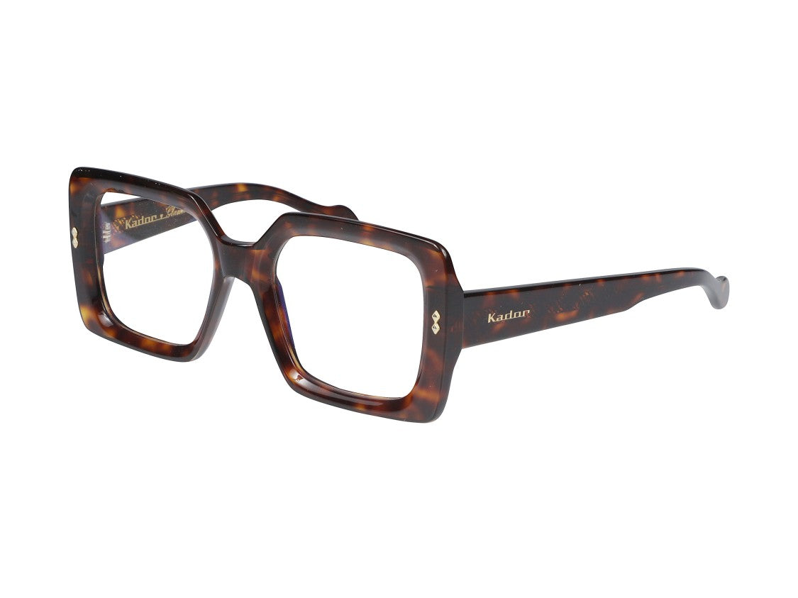 Kador Gold Kate Glamour Tortoiseshell Oversized Square Eyeglasses