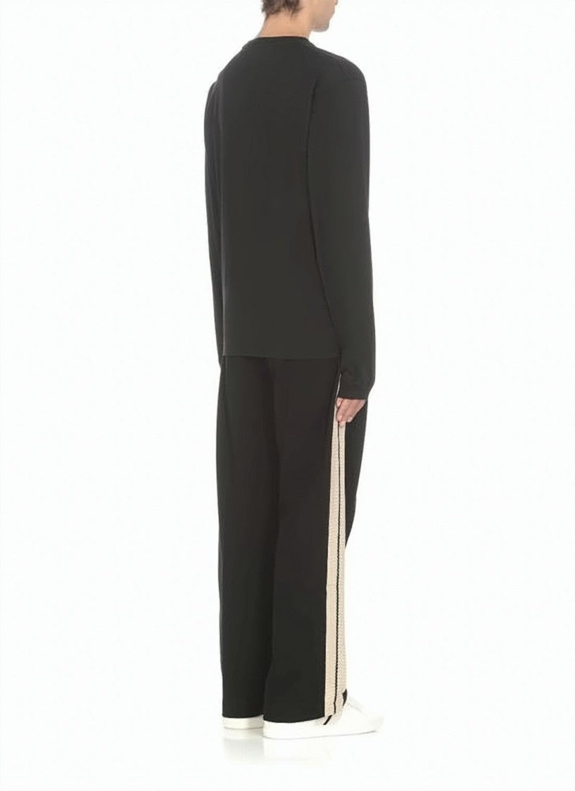 Palm Angels Long-Sleeve Shirt With Gothic Logo And Relaxed Fit
