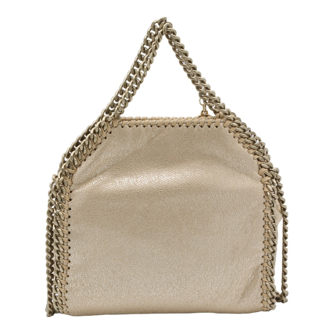 Stella Mccartney Medium Textured Handbag With Chain Trim