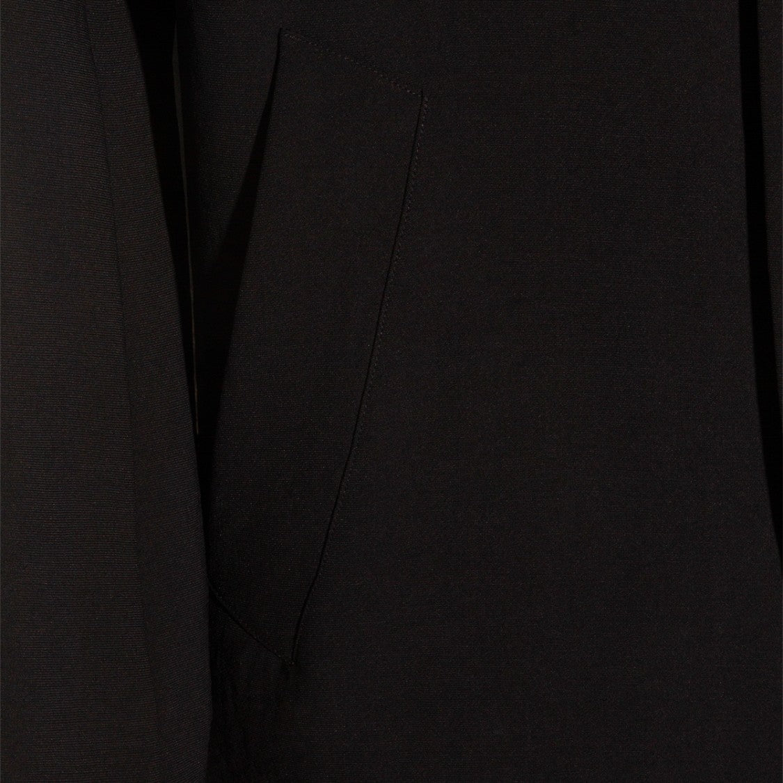 Montecore Minimalist Black Coat With Stand Collar