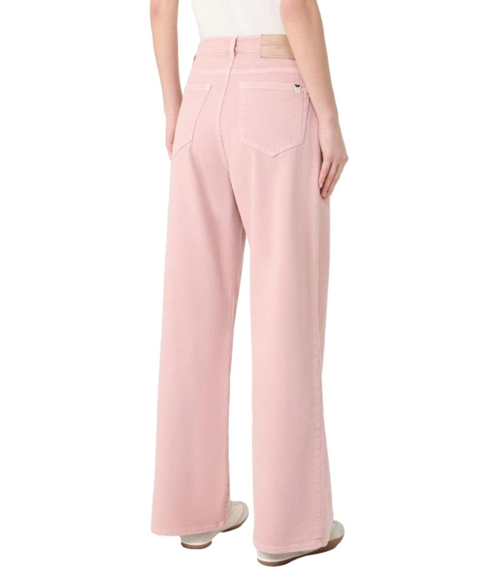 Max Mara Pink Cotton Stretch Trousers