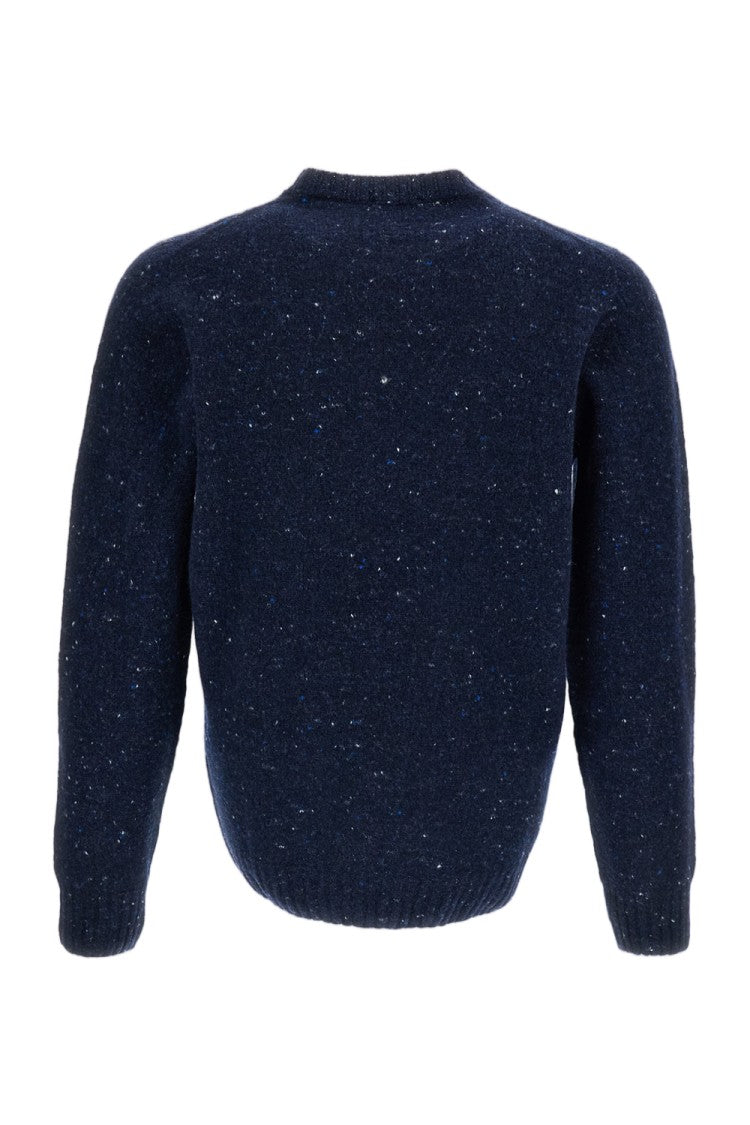 Drumohr Flecked Tweed Effect Crewneck Sweater