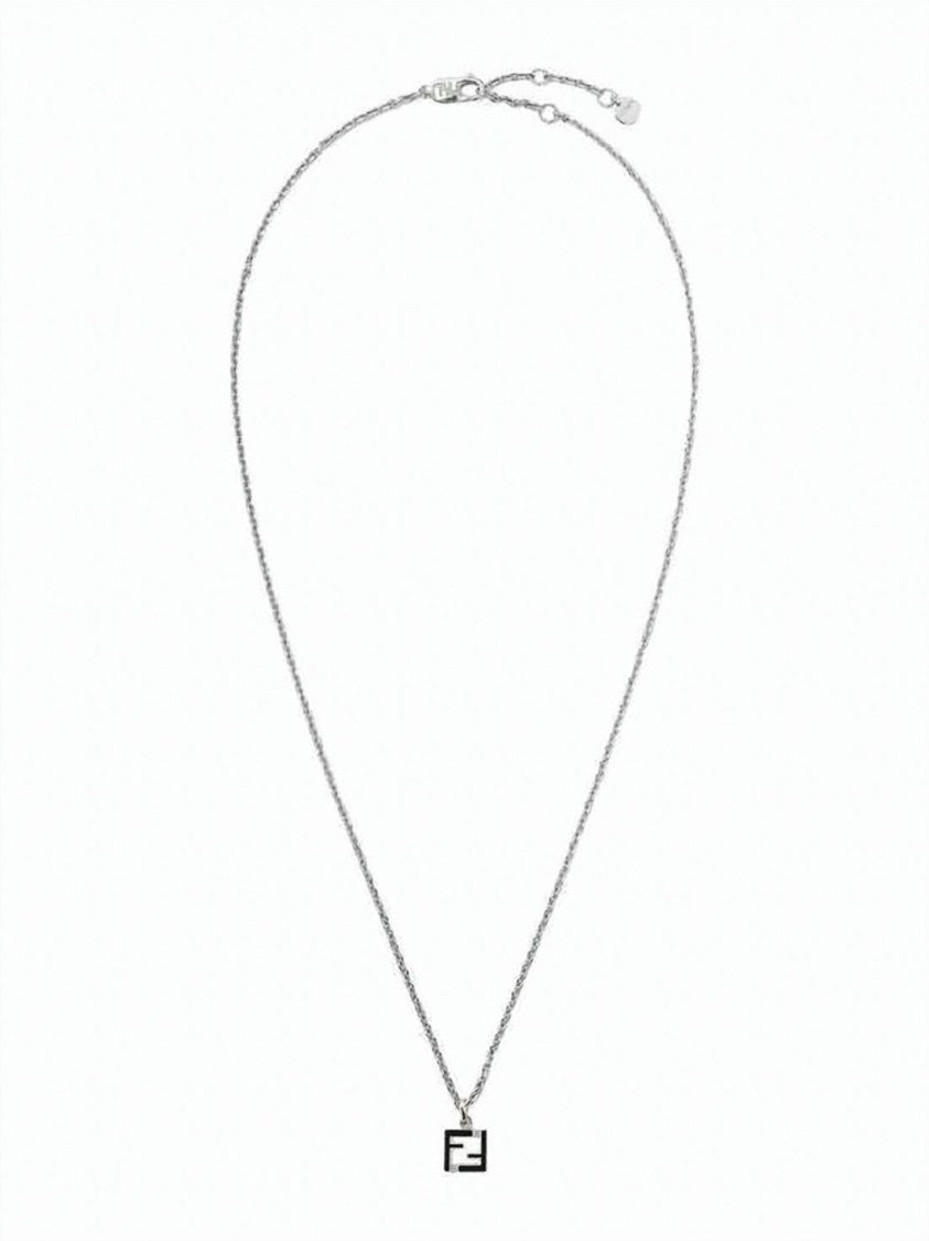 Fendi Geometric Pendant Necklace