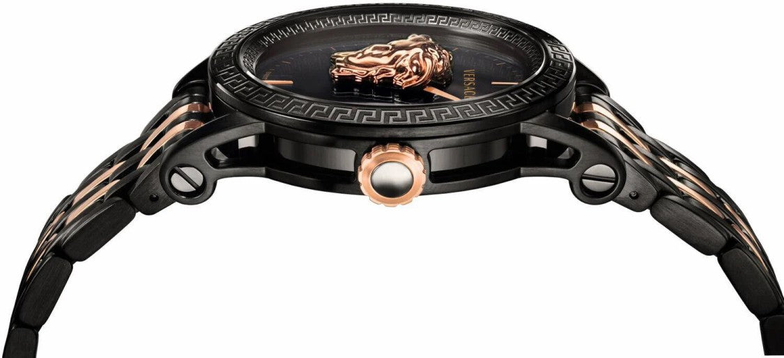Versace Palazzo Empire 43Mm Watch With Rose Gold Medusa Emblem