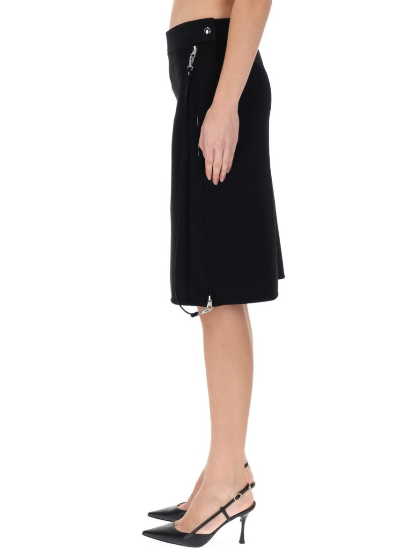 Courrèges Neutrals Side Zipper Structured Skirt