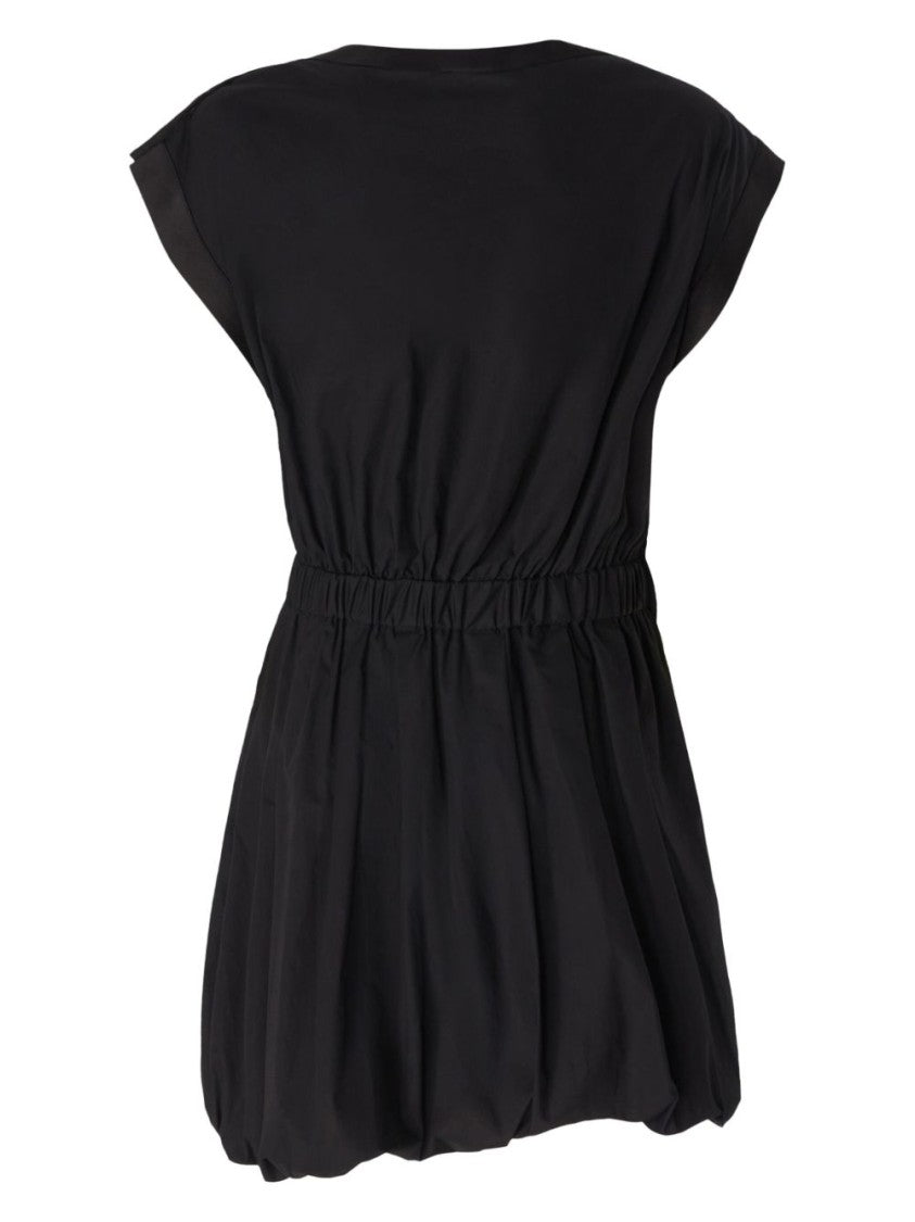 Pinko Black Cotton Poplin Mini Dress