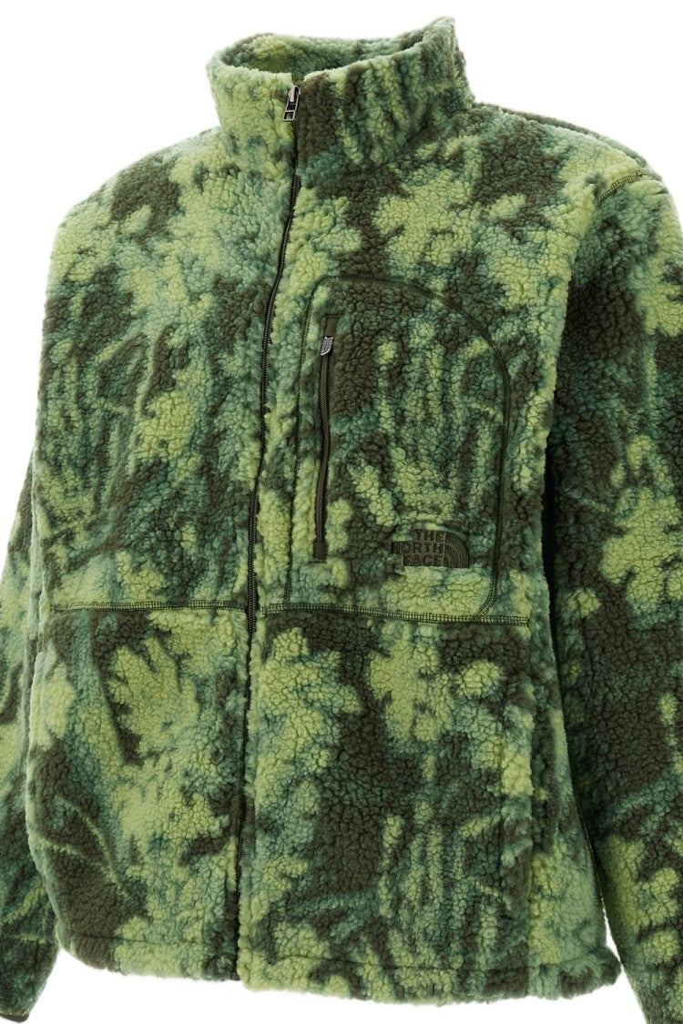 The North Face Multicolor Green Extreme Pile Fleece Camouflage Jacket