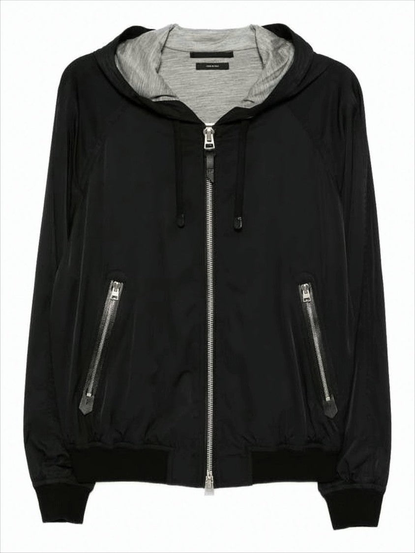 Tom Ford Sleek Black Zip-Up Jacket