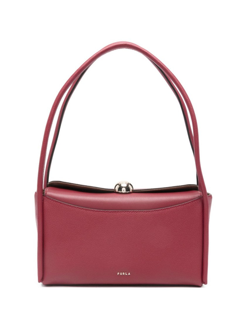 Furla Rectangular Red Leather Handbag
