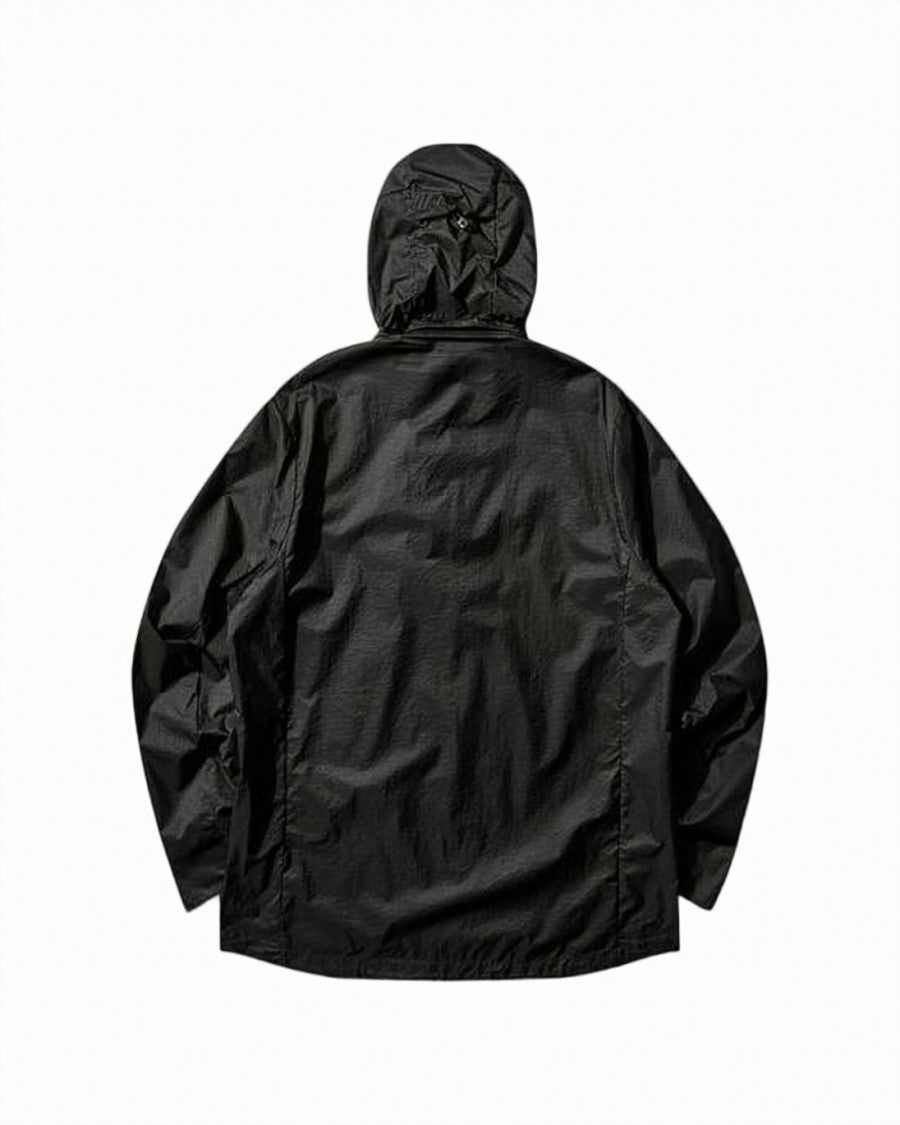 Patagonia Minimalist Black Full-Zip Jacket With Hood And Zippered Pocket