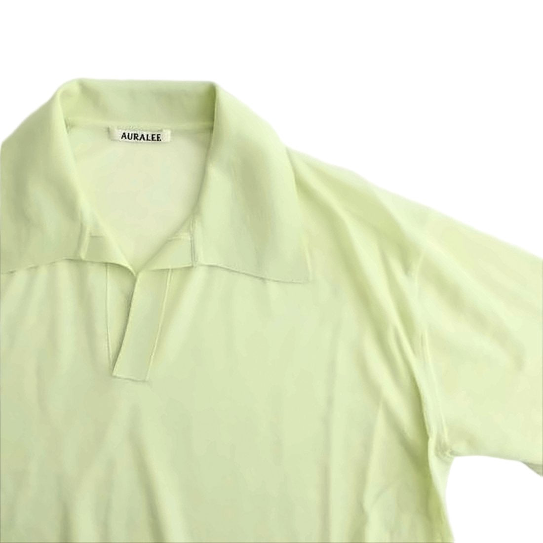 Auralee Fine Texture Knit Polo Shirt