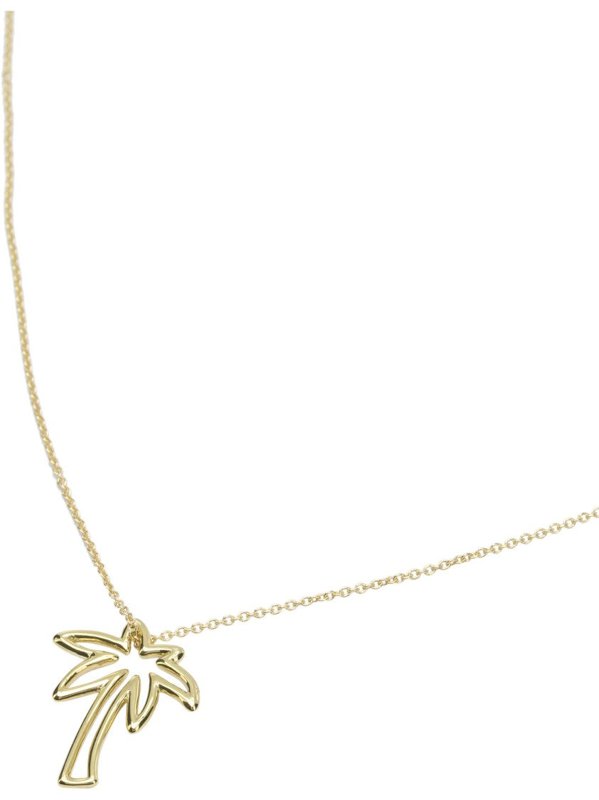 Aliita Lightweight Gold Necklace With Stylized Palm Pendant