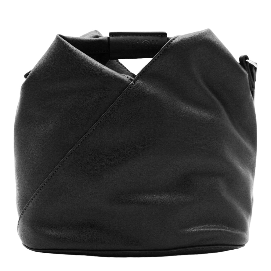 Mm6 By Maison Margiela Black Folded Design Adjustable Strap Shoulder Bag
