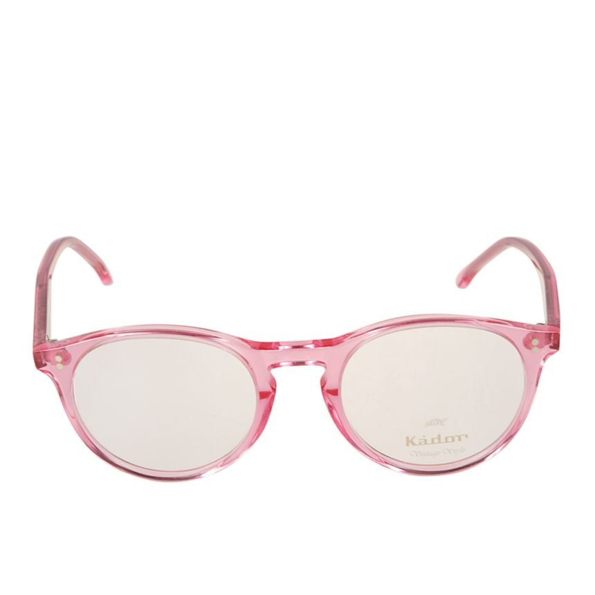 Kador Chyli Translucent Pink Rounded Sunglasses With Keyhole Bridge