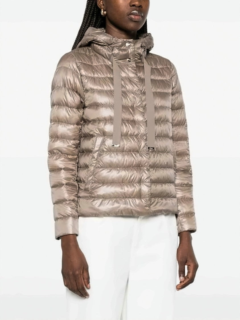 Herno Quilted Lightweight Down Jacket With Glossy Finish And Hood