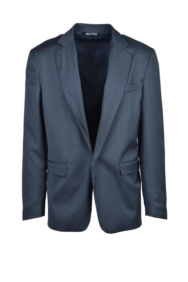 Costumein Structured Blue Wool Blazer