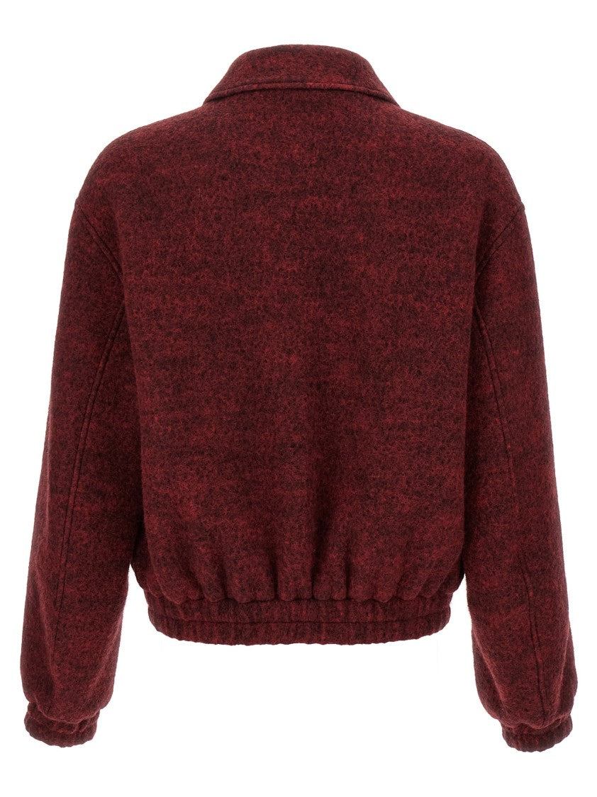 Jil Sander Mélange Wool Bomber Jacket