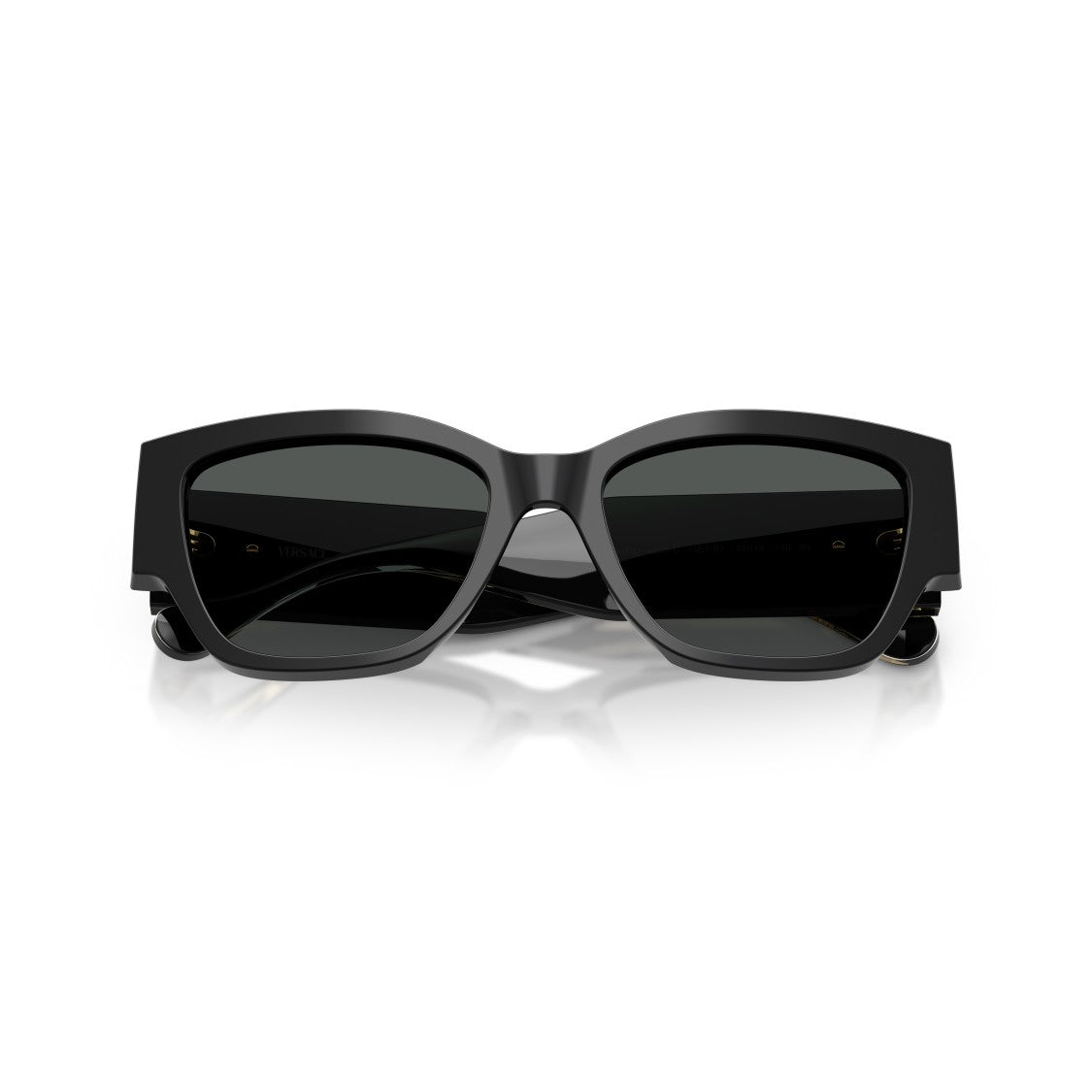 Versace Oversized Square Frame Sunglasses With Gold-Tone Emblem
