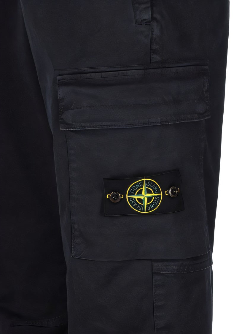 Stone Island Slim Fit Cargo Pants With Tapered Leg