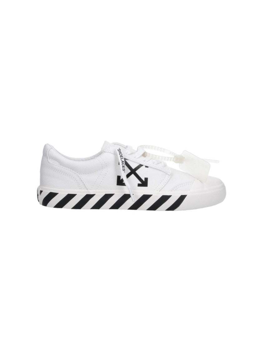 Off-White White Black Graphics Leather Sneakers