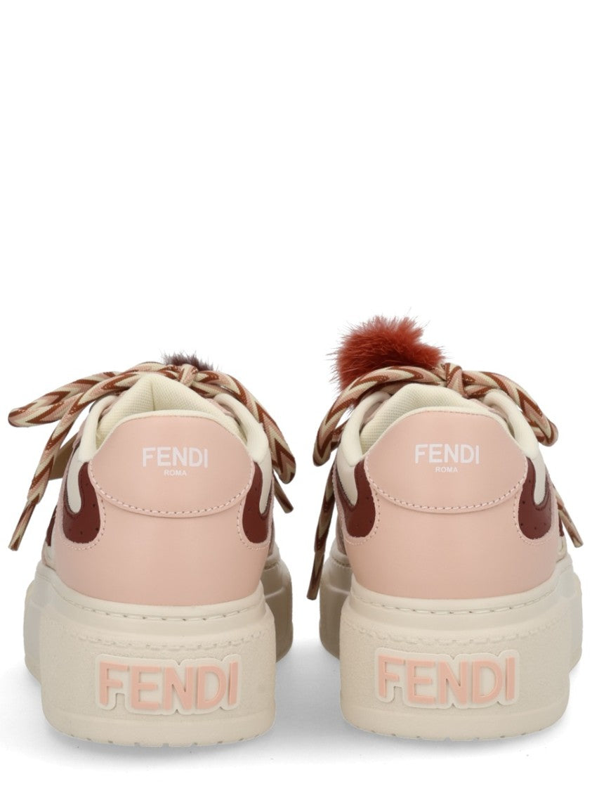 Fendi Pink Leather Fendi Match Sneakers