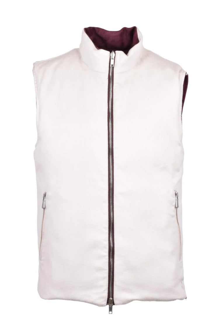 Eleventy Reversible Suede Vest - Red