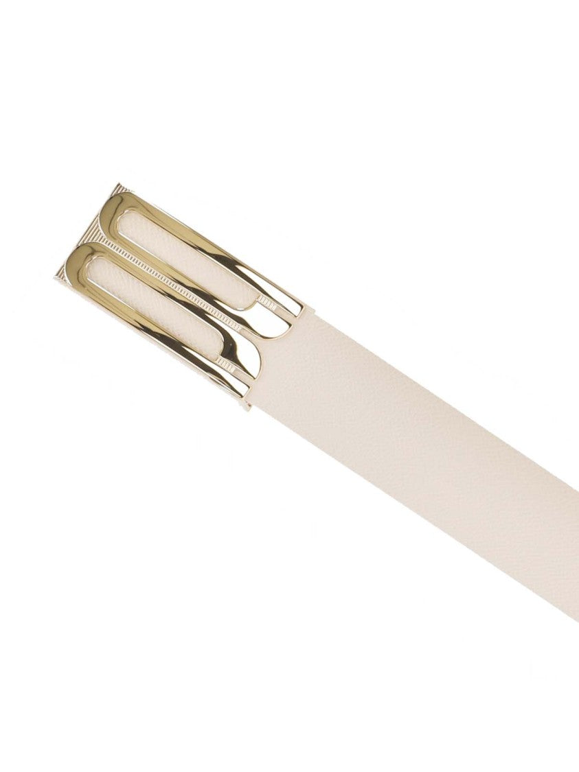 Victoria Beckham "Jumbo Frame" Belt White