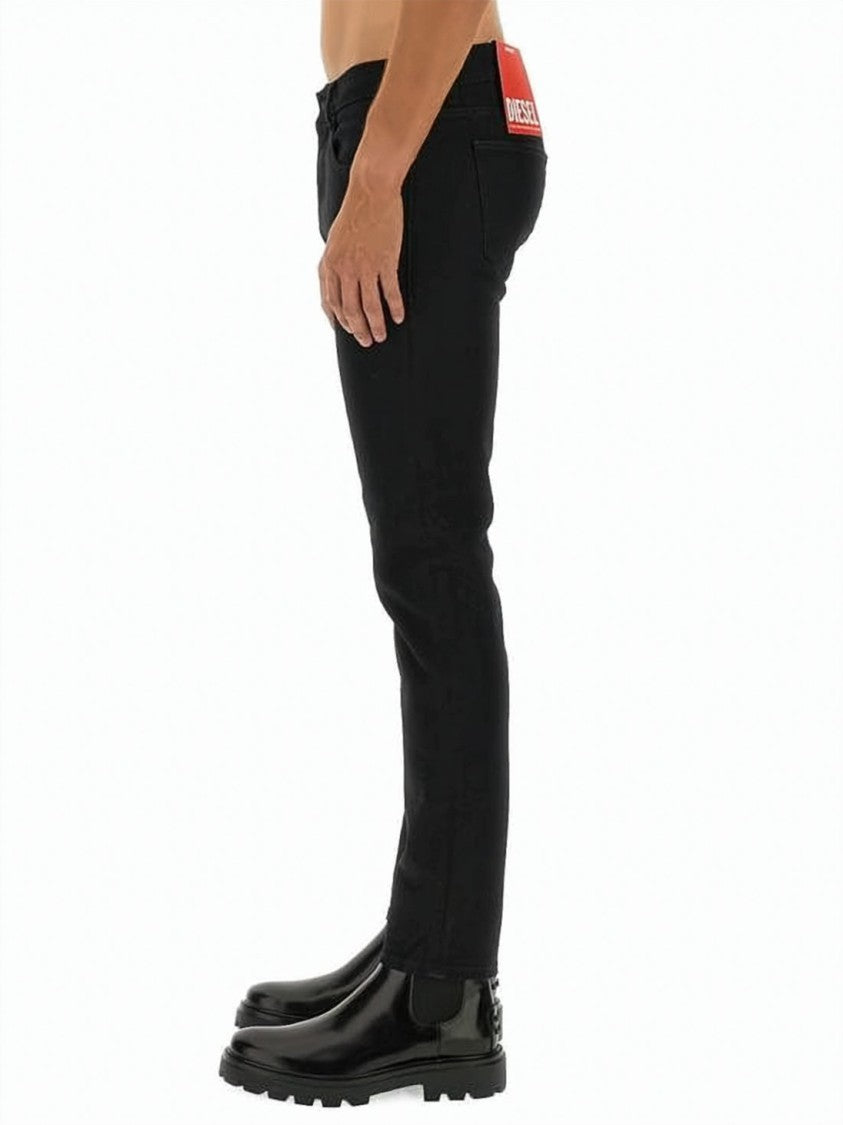 Diesel Slim-Fit Jeans In Black With Tapered Ankle