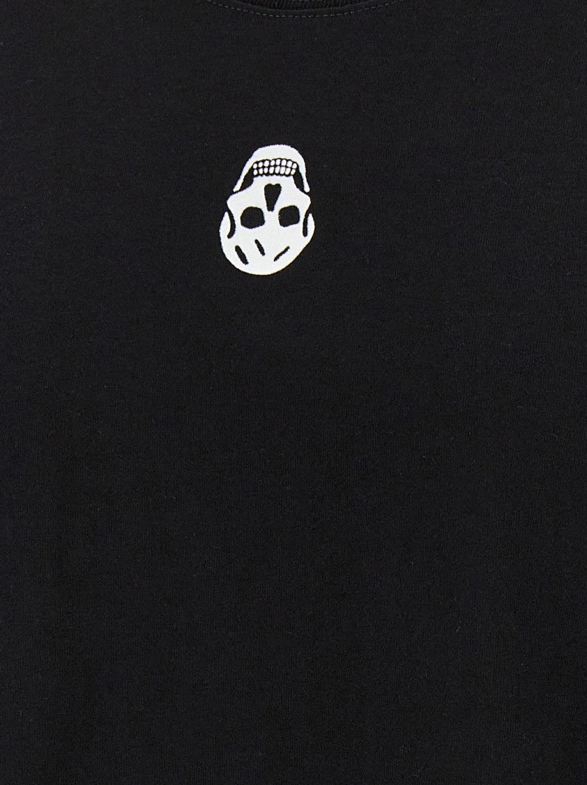 Mcqueen Flocked 'Skull' T-Shirt
