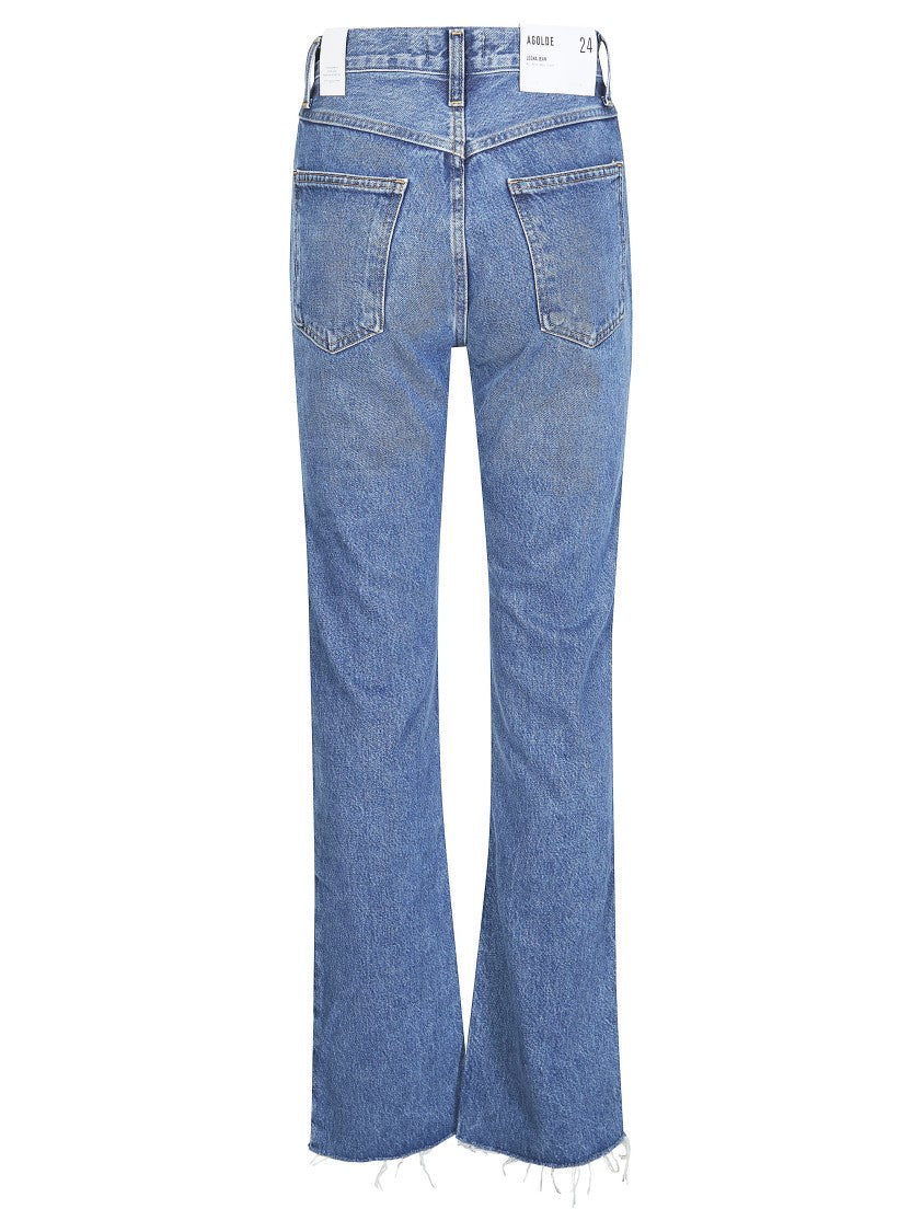 Agolde Leena High Waist Frayed Jeans