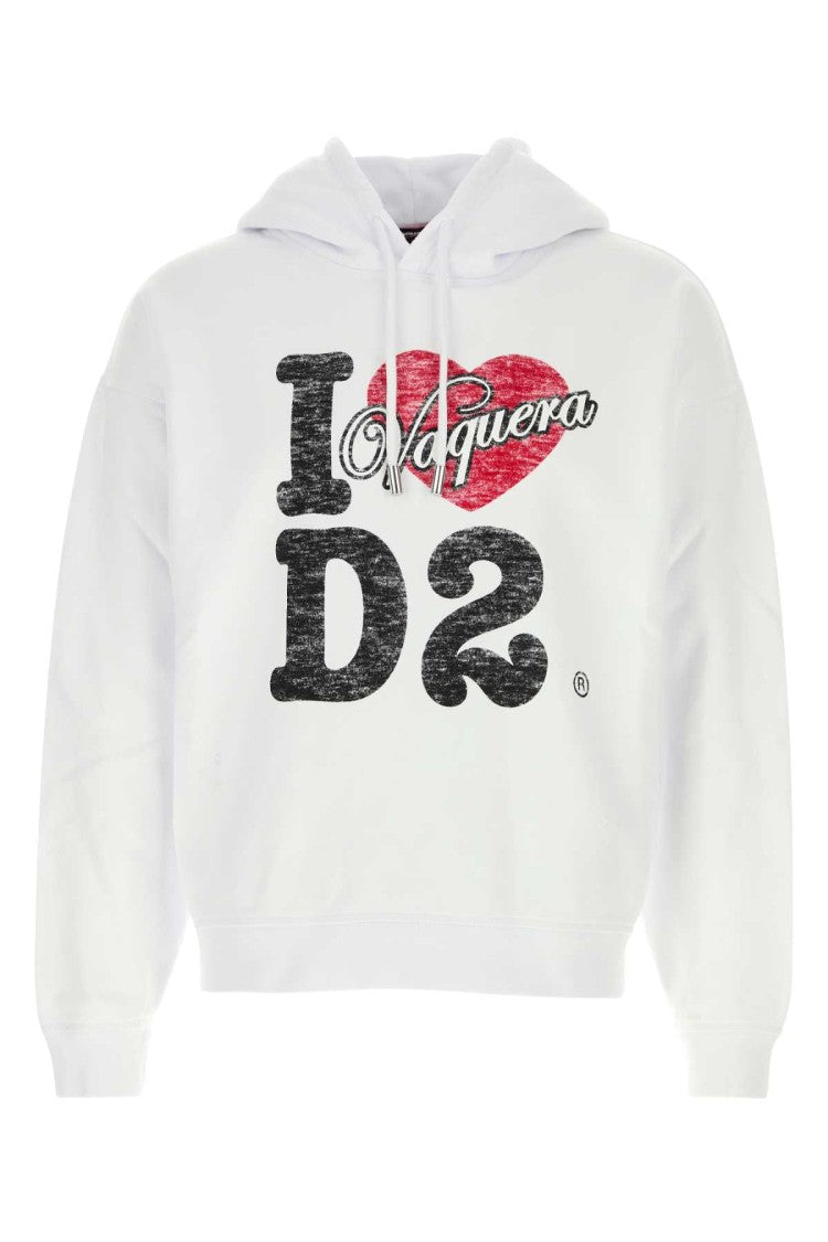 Dsquared2 White Cotton Sweatshirt