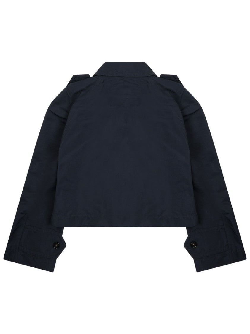 Bottega Veneta Cropped Double-Breasted Cotton Trench Jacket