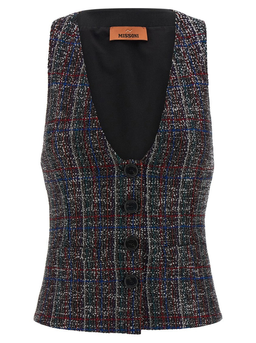 Missoni Sequin Tartan Vest