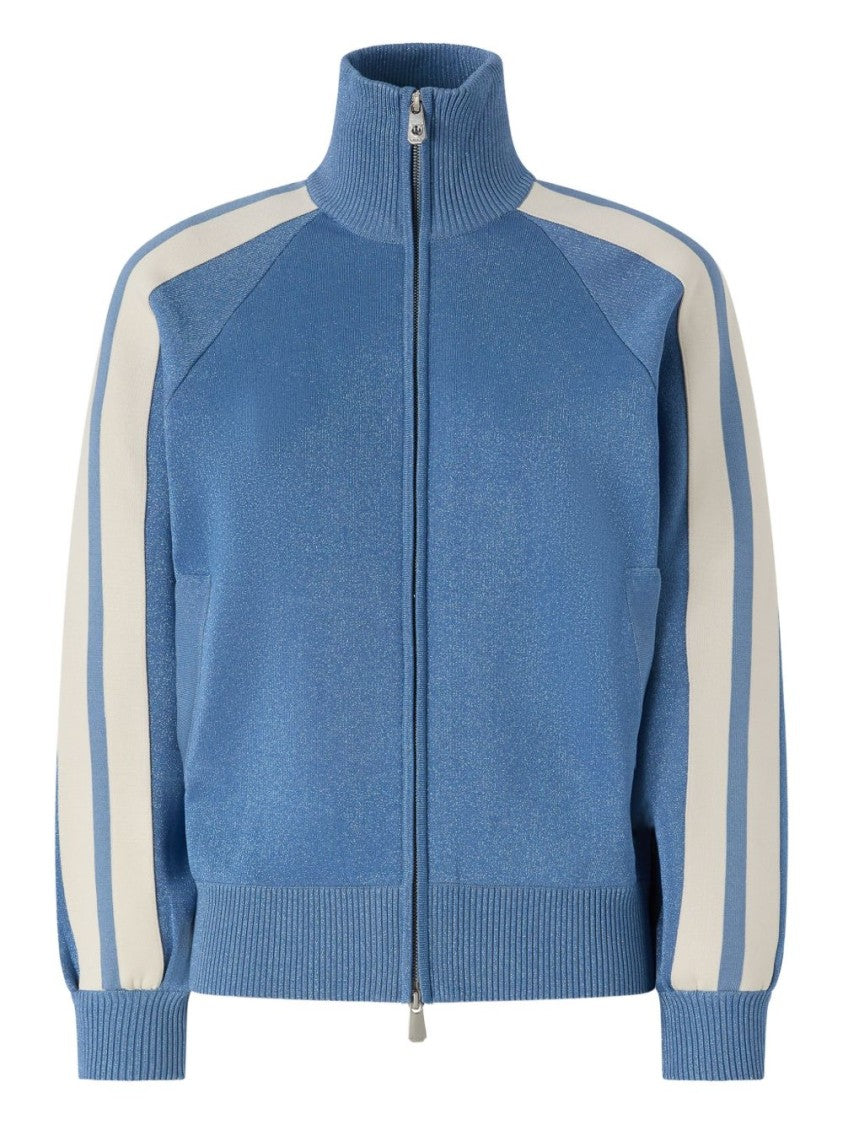 Pinko Zip-Up Sweater With Ribbed Collar