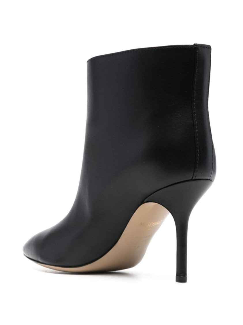 Moschino Ankle-Length Black Calf Leather Boots