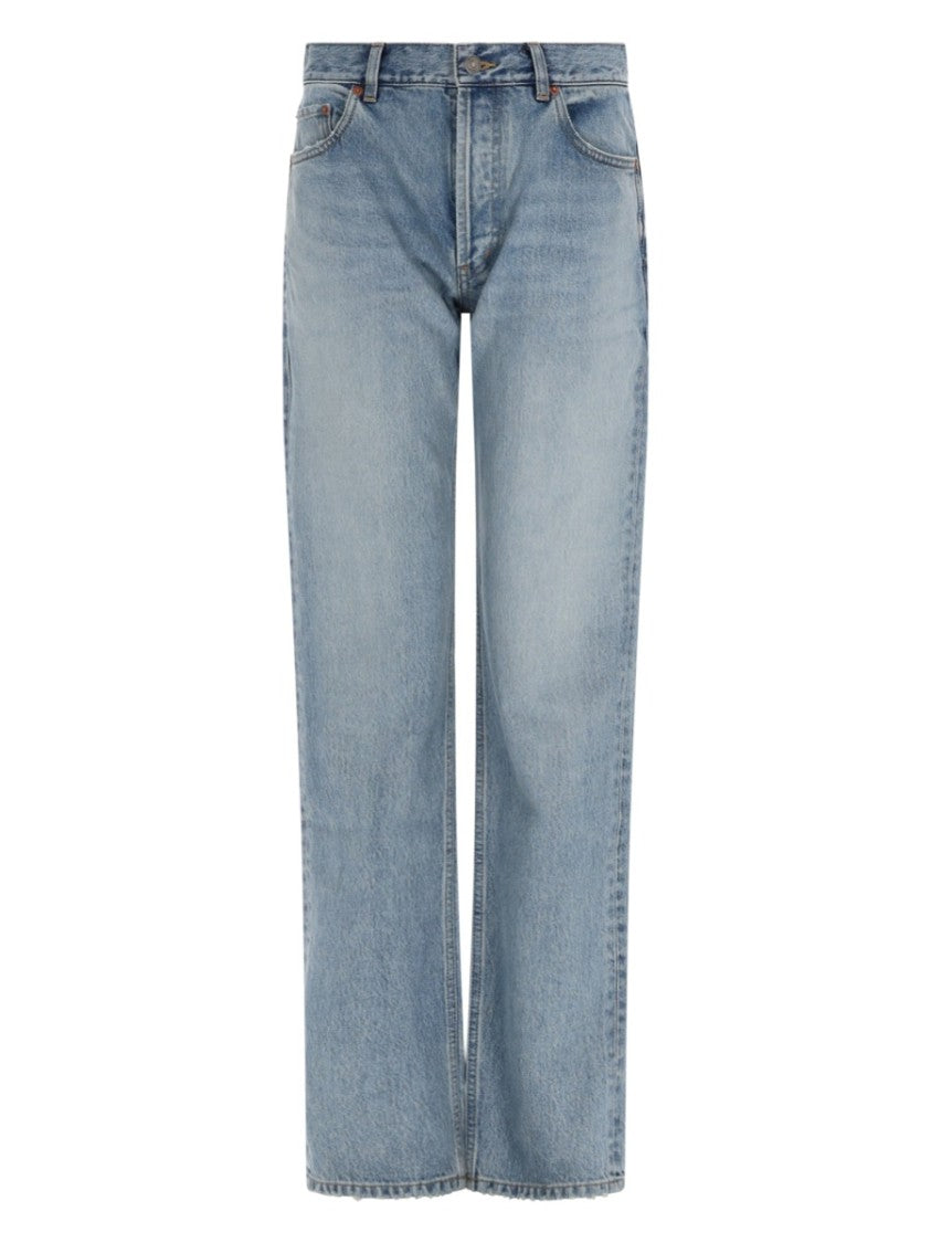 Saint Laurent Light Blue Straight-Leg Jeans