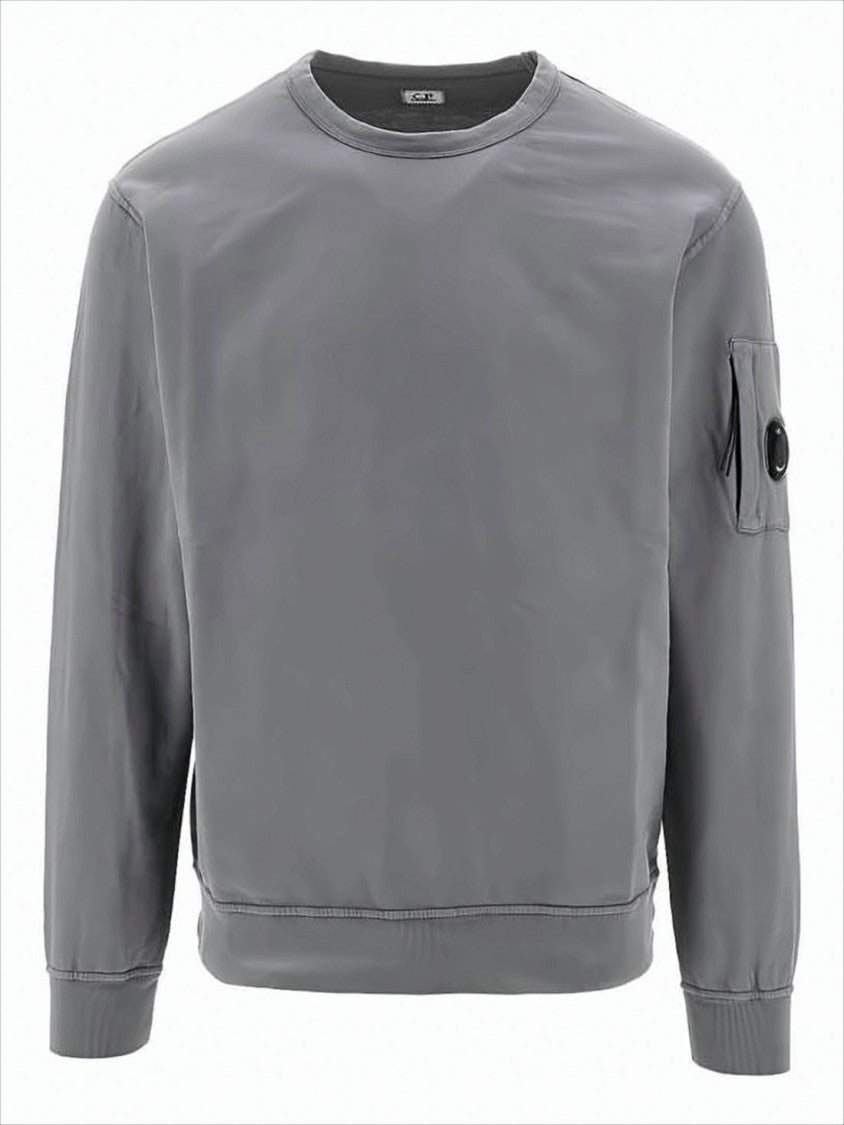 C.P. Company Long-Sleeve Matte Finish T-Shirt With Circular Lens Pocket