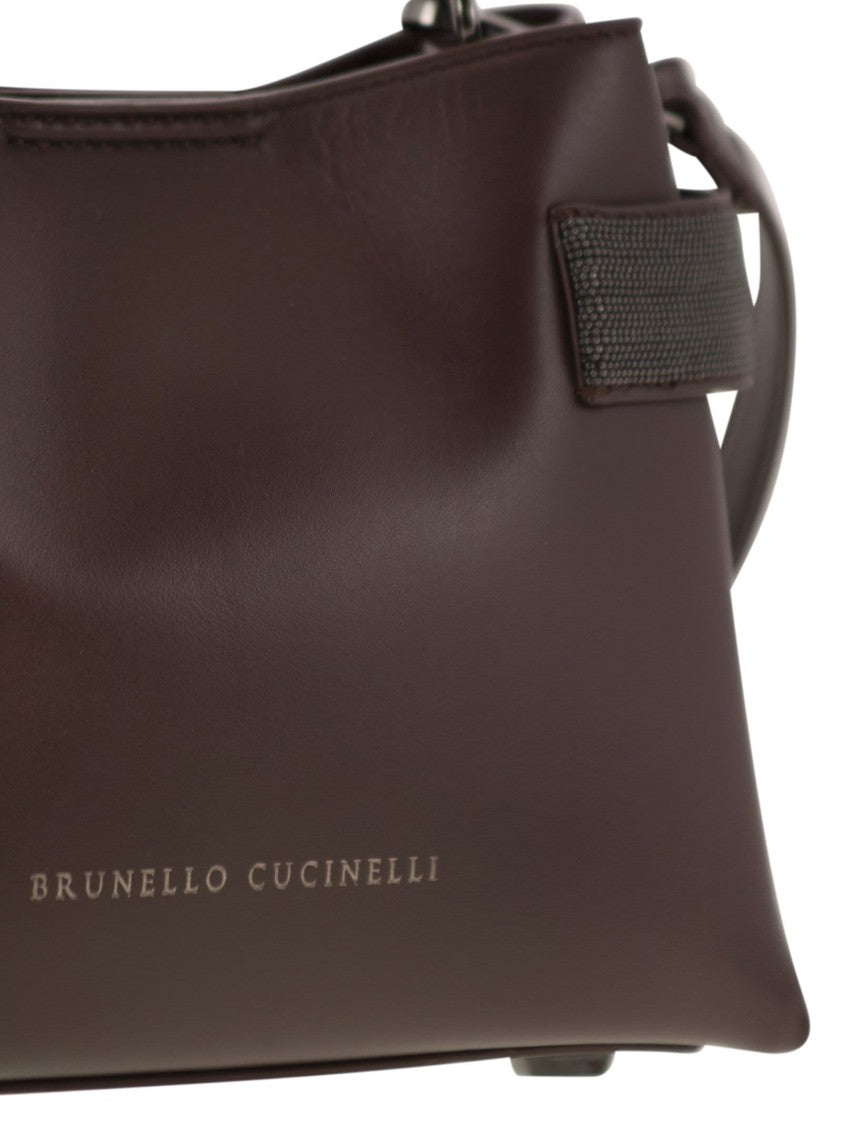 Brunello Cucinelli Essence Small Calfskin Top-Handle Bag