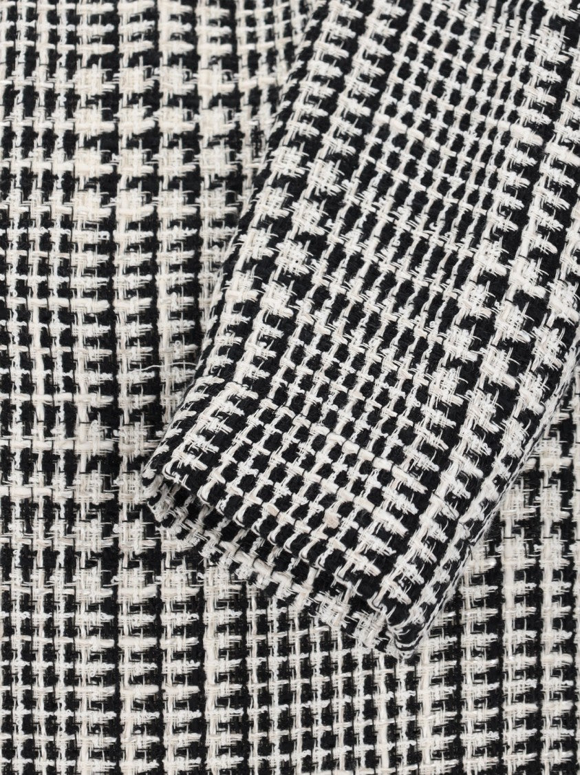 Gianluca Capannolo Houndstooth Midi Dress – White